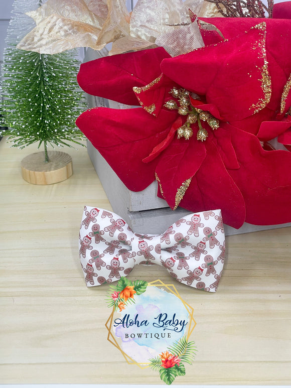 Gingerbread Clip-On Bow Tie