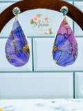 Large Teardrop Watercolor Flowers
