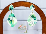 Watercolor Leaves Diamonds