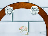 Tattoo Leaves Hexagon Studs