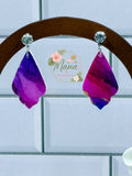 Ornate tear Drop Purple Watercolor