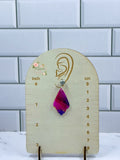 Ornate tear Drop Purple Watercolor