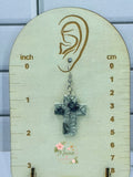 Tattoo Sunflowers Cross Dangles