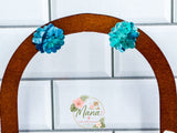 Turquoise Flower Studs