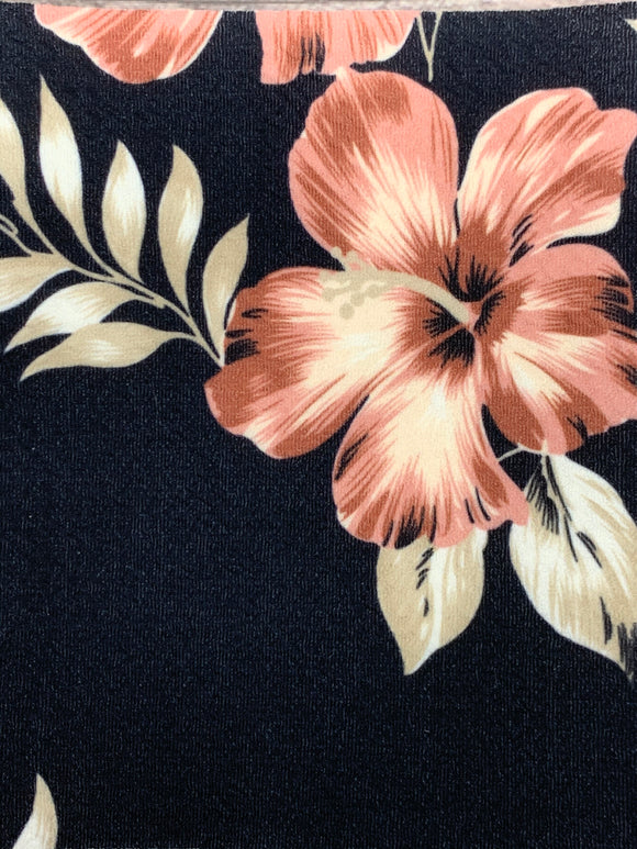 Black Hibiscus Fabric Items