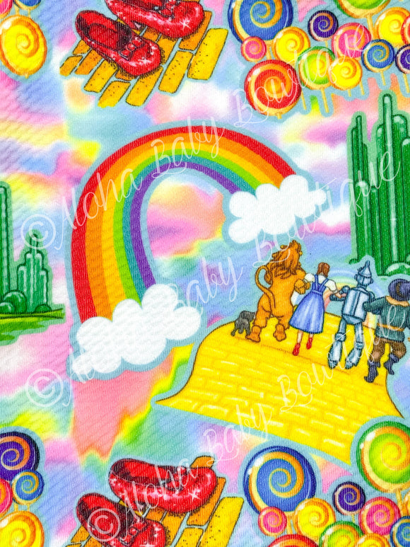 Bright Rainbow Road Fabric Items