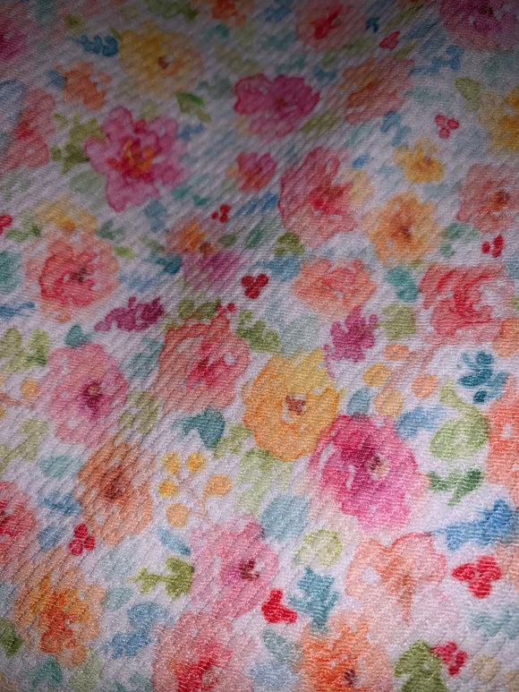 Shades of Pink Watercolor Floral Fabric Items