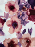 Watercolor Pink Floral Fabric Items