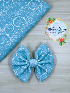 Aqua Snowflake Swirls Fabric Items