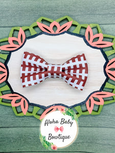 Football Laces Clip-On Bow Tie