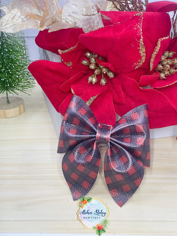 Rustic Buffalo Plaid Large Sailor