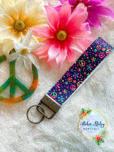 Flower Power Wristlet Keychain