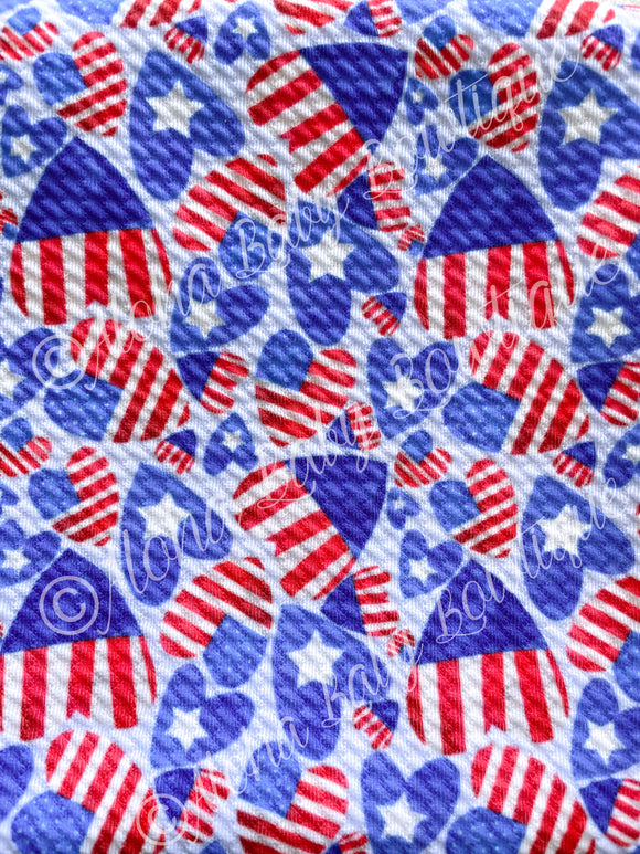 Patriotic Hearts Fabric Items