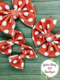 Light Red Polka Dot Fabric Items