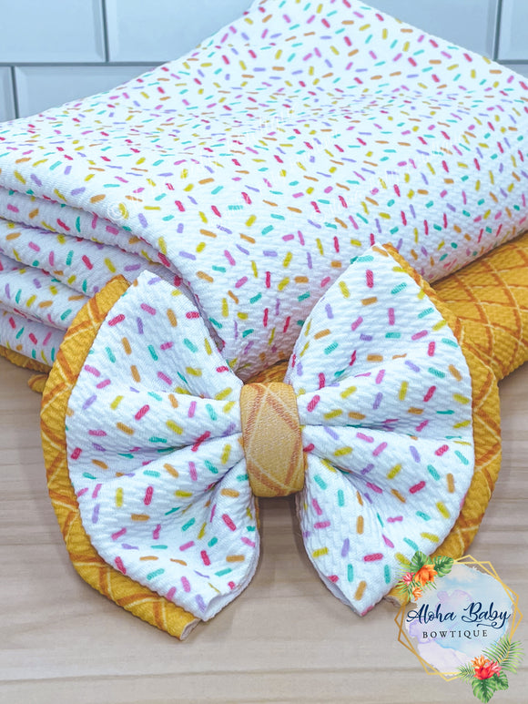 Vanilla Ice Cream Cone Double Fabric Items