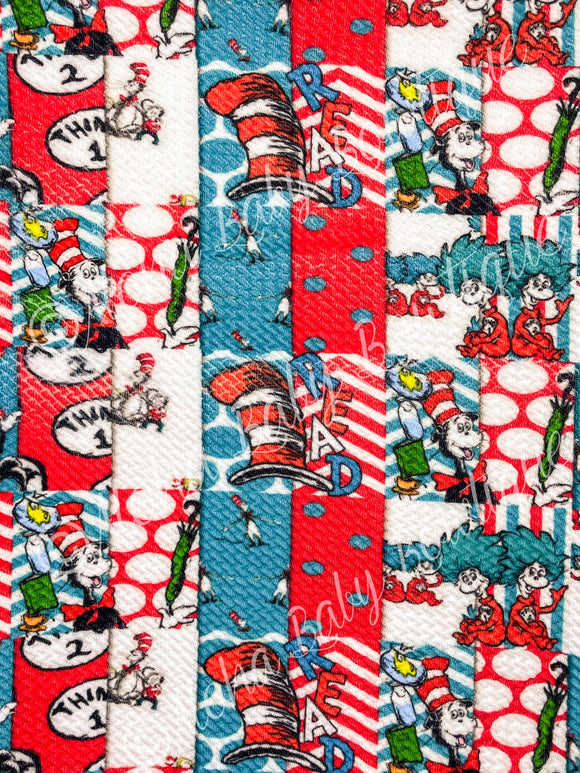 Magical Cat in a Striped Hat Fabric Items