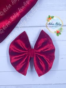 Blood Red Velvet Fabric Items