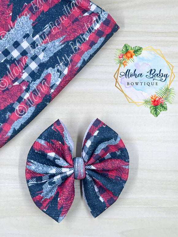 Red Buffalo Plaid Brushstrokes Fabric Items