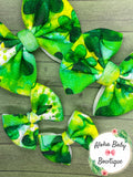 Green Watercolor Shamrocks Fabric Items