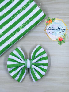 Green Stripes Fabric Items