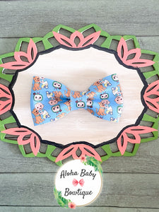 Blue J J & Puppy Clip-On Bow Tie