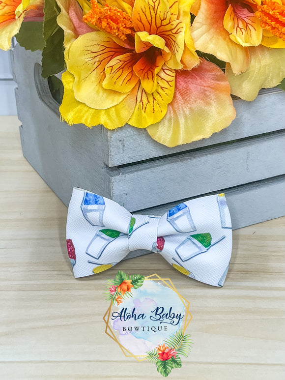 Rainbow Snow Cones Clip-On Bow Tie