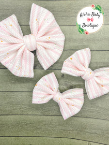 Pink Stripes Fabric Items