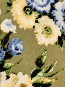 Crepe Tan/Olive Floral Fabric Items