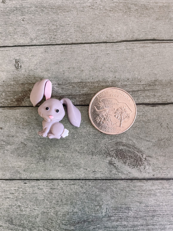 Taupe Bunny Button