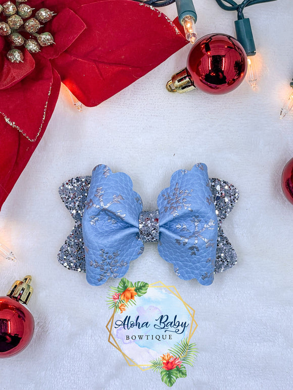 Sky Blue & Silver Snowflakes Dixie