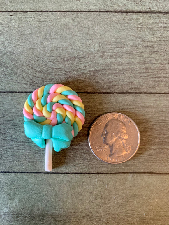 Aqua Rainbow Lollipop Clay