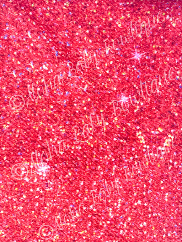 Red Faux Glitter Fabric Items