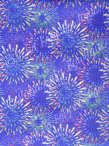 Blue Fireworks Fabric Items