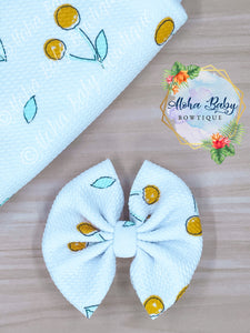 Yellow Cherries Fabric Items