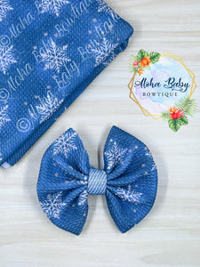 Faded Blue Snowflakes Fabric Items