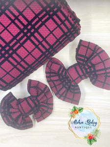 Heavy Cranberry Plaid Fabric Items