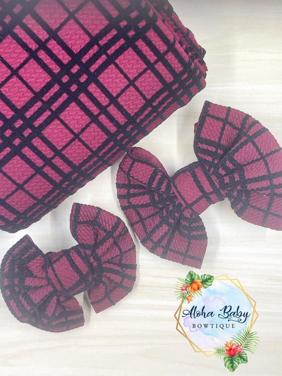 Heavy Cranberry Plaid Fabric Items