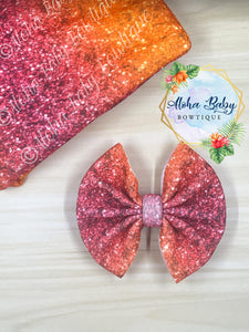 Red-Orange Ombre Faux Glitter Fabric Items