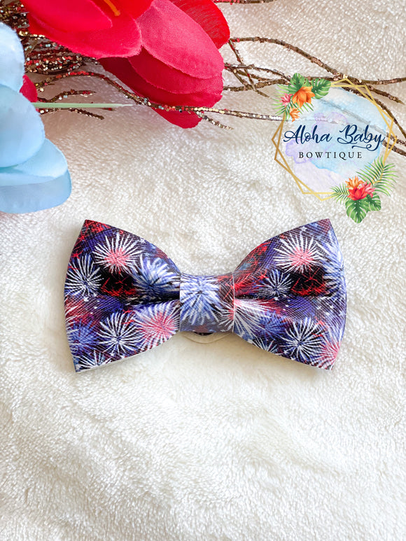 Fireworks Clip-On Bow Tie